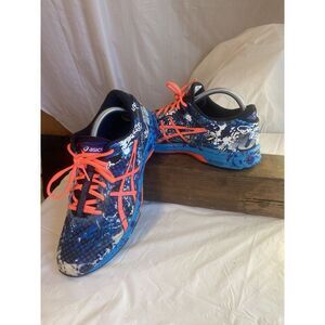 Asics Blue Athletic Shoes with Breathable Mesh and Textured Outsole